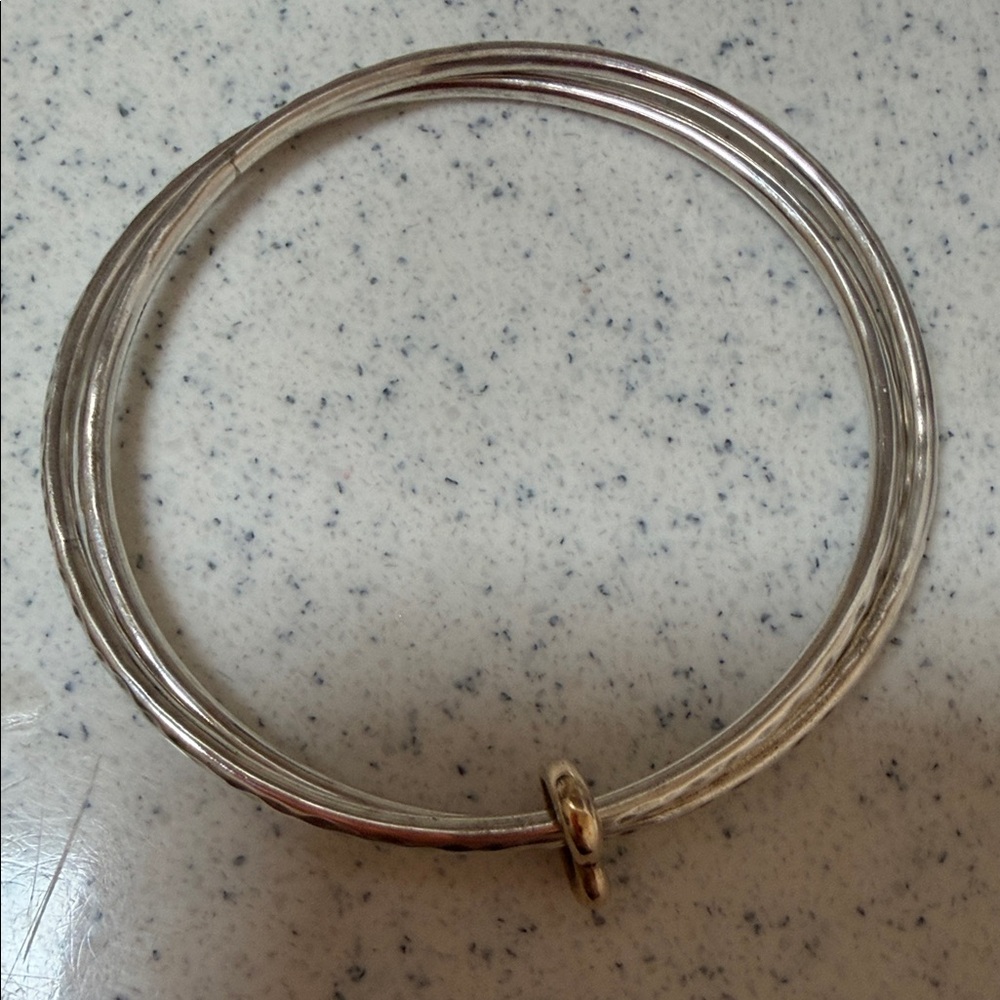 James Avery, new Heart of Gold Combo Bangle Bracelet - Picture 3 of 5